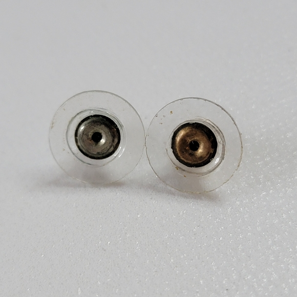 CHRISTIAN DIOR Gold Tone Pierce Earrings - Picture 6 of 7